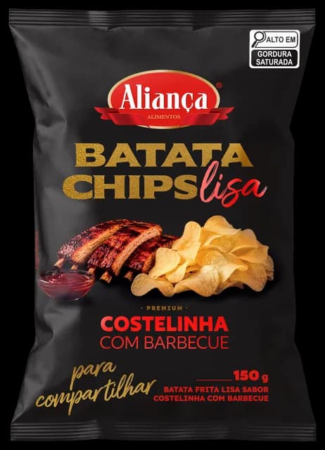Embalagem Batata Chips Lisa Costelinha com Barbecue 150g