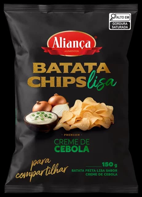 Embalagem Batata Chips Lisa Creme de Cebola 150g