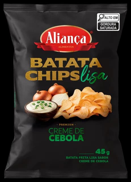 Embalagem Batata Chips Lisa Creme de Cebola 45g