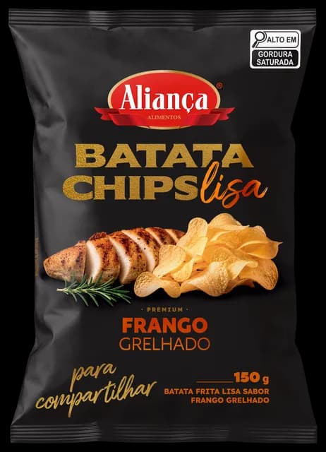 Embalagem Batata Chips Lisa Frango Grelhado 150g