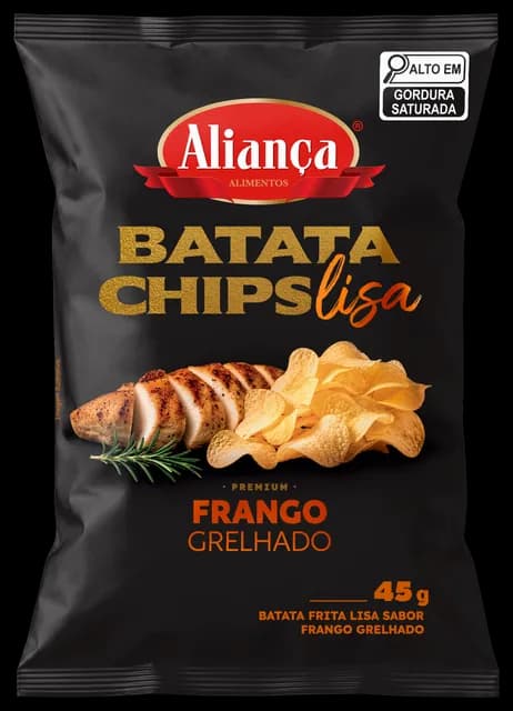 Embalagem Batata Chips Lisa Frango Grelhado 45g