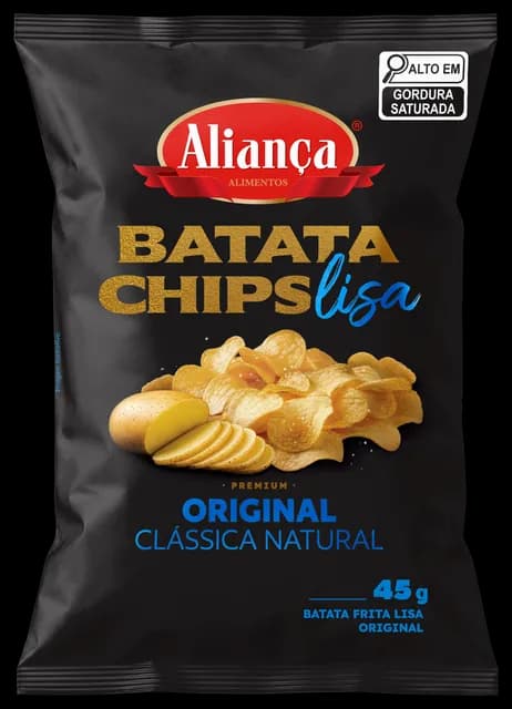 Embalagem Batata Chips Lisa Original 45g