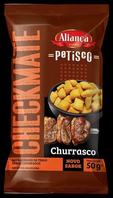 Embalagem Checkmate Petisco Churrasco 50g