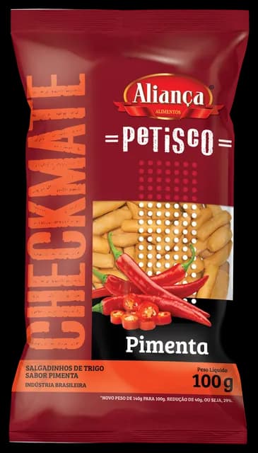 Embalagem Checkmate Petisco Pimenta 100g