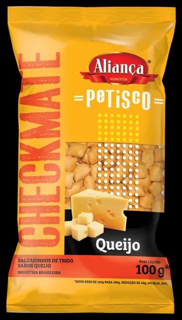 Embalagem Checkmate Petisco Queijo 100g