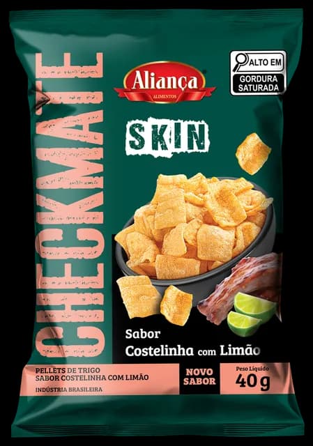 Embalagem Checkmate Skin Costelinha com Limão 40g